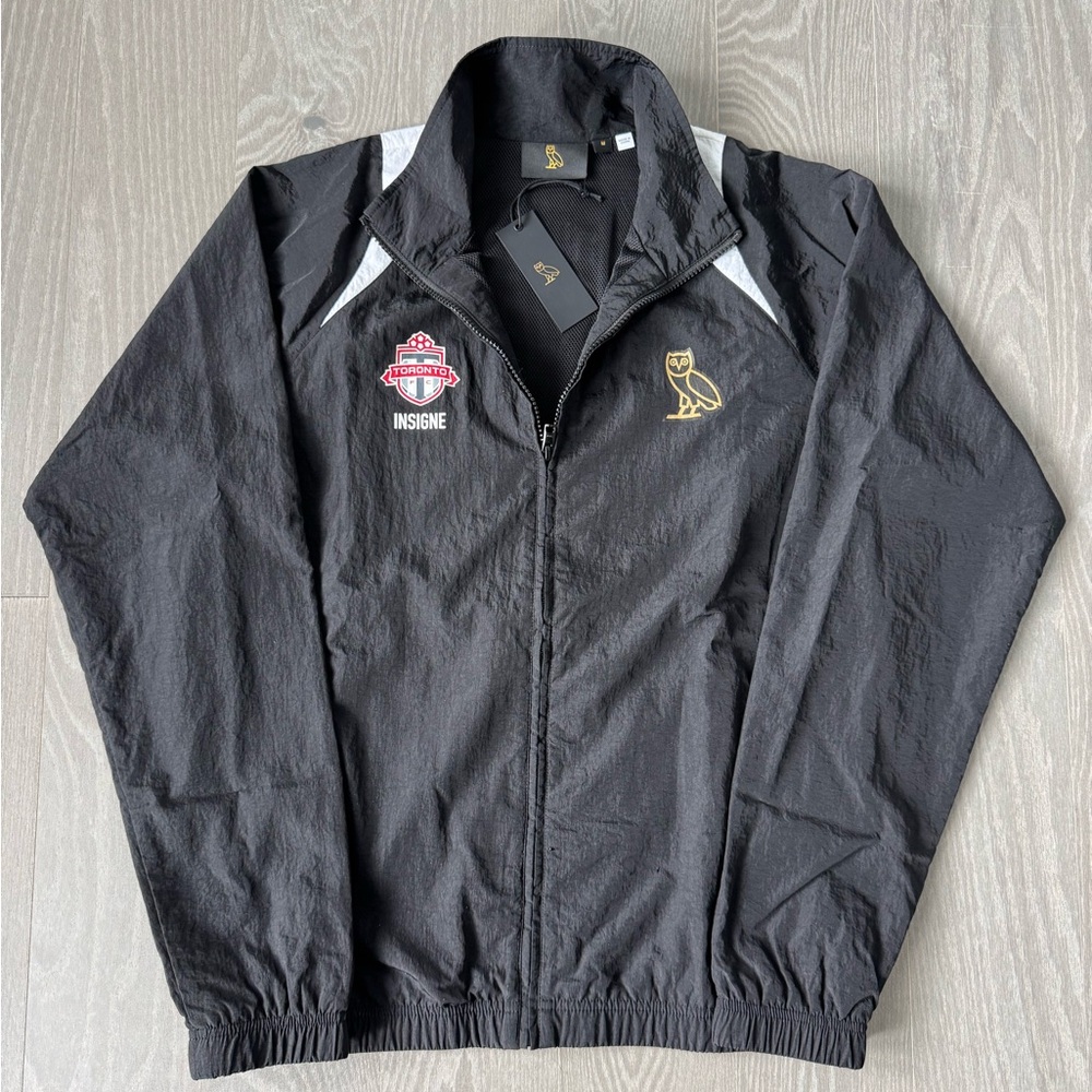 OVO Black Windbreaker with Gold Owl Logo